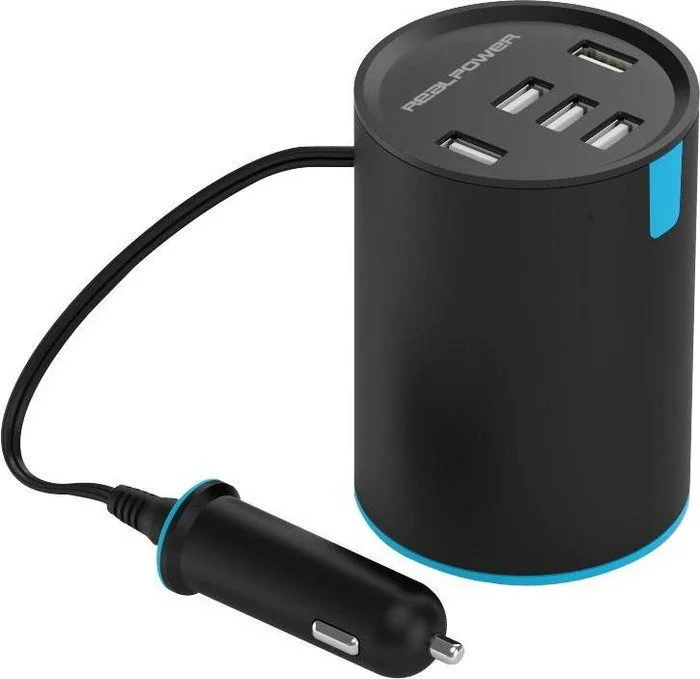 Real Power Φορτιστής Αυτοκινήτου 5-Port USB Car Charger 60W 10A με Θύρες: 5xUSB Μαύρος 195445 - Image 1