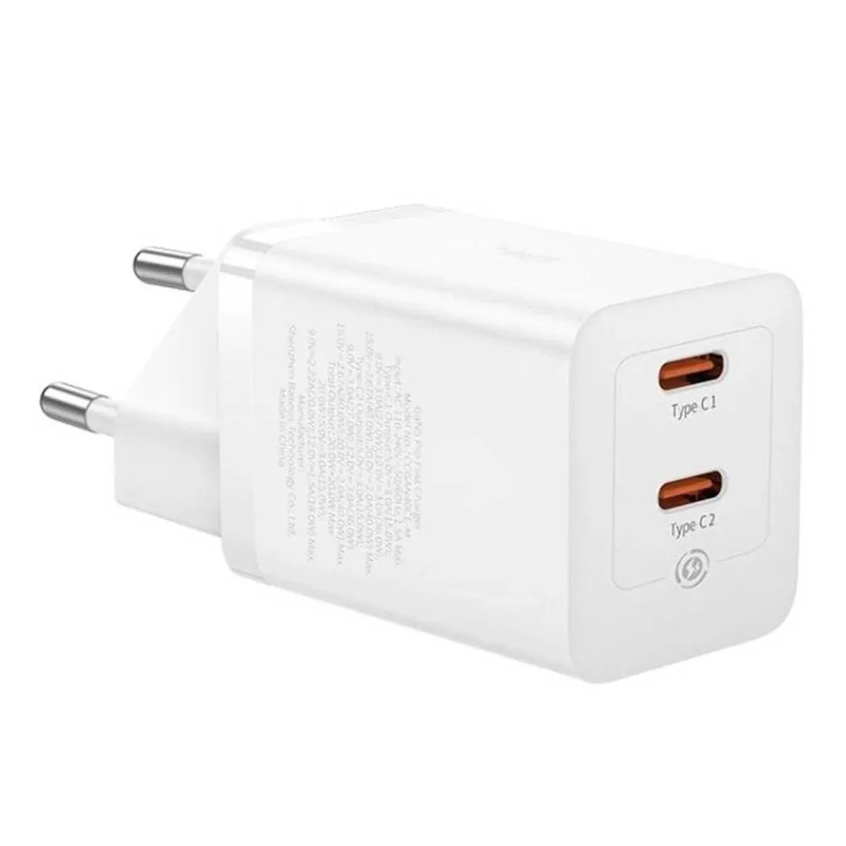 Baseus Φορτιστής Χωρίς Καλώδιο με 2 Θύρες USB-C 40W Power Delivery Λευκός (P10110804217-Z1) - Image 1