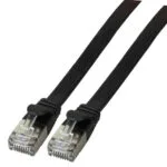 EFB Flat U/UTP Cat.6a (Gigabit) Καλώδιο Δικτύου Ethernet 1m Μαύρο K8107SW.1