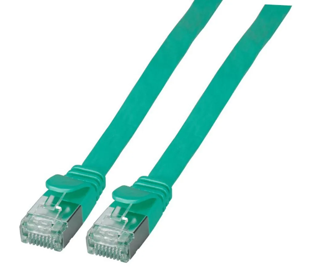 EFB Flat U/FTP (STP) Cat.6a (Gigabit) Καλώδιο Δικτύου Ethernet 1.5m Πράσινο K5545GN.1,5 - Image 1