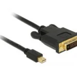 DeLock Cable DVI-D male - 3m Μαύρο (83990)