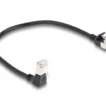 DeLock S/FTP Cat.6a (Gigabit) Καλώδιο Δικτύου Ethernet 0.25m Μαύρο