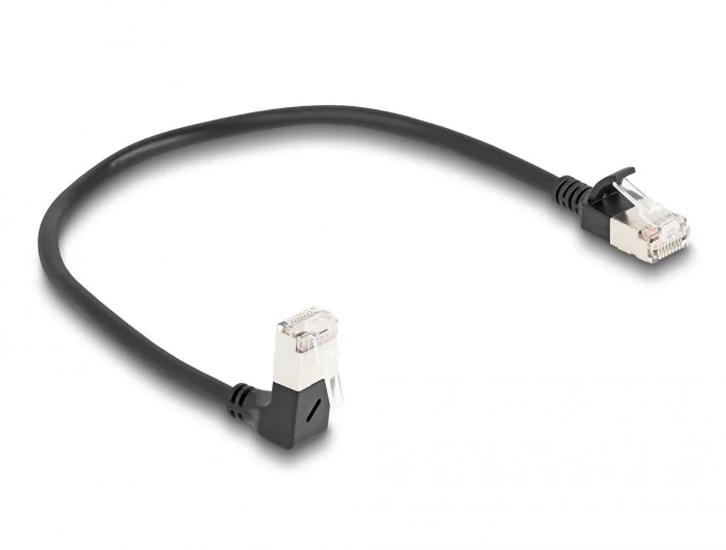 DeLock S/FTP Cat.6a (Gigabit) Καλώδιο Δικτύου Ethernet 0.25m Μαύρο - Image 1