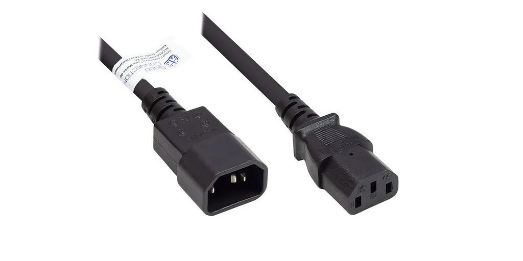 20251126123800_good_connections_iec_c13_iec_c14_cable_2m_mayro_p1430_s020.jpeg Good Connections IEC C13 - IEC C14 Cable 2m Μαύρο P1430-S020 - Image 1