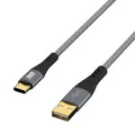 EFB USB 2.0 Cable USB-C male - USB-A 60W Γκρι 1m