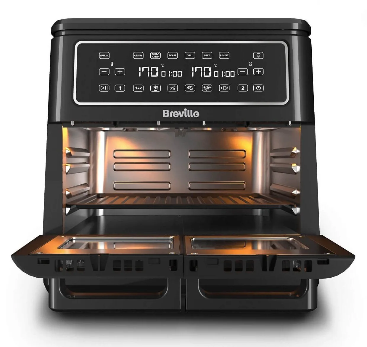 Breville Air Fryer με Διπλό Αποσπώμενο Κάδο 11lt Μαύρο 2085267 - Image 1