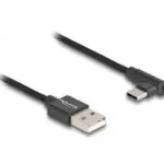 DeLock Braided USB 2.0 Cable USB-C male - USB-A Μαύρο 0.5m 80029