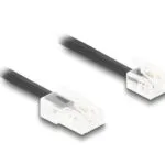 DeLock Σπιράλ Τηλεφωνικό Καλώδιο RJ11 6P4C 2m Μαύρο (88479)