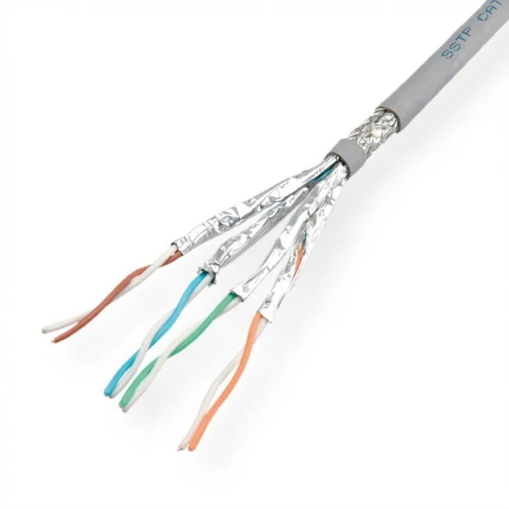 Roline S/FTP Cat.7 (10Gbps) Καλώδιο Δικτύου Ethernet 300m Γκρι - Image 1