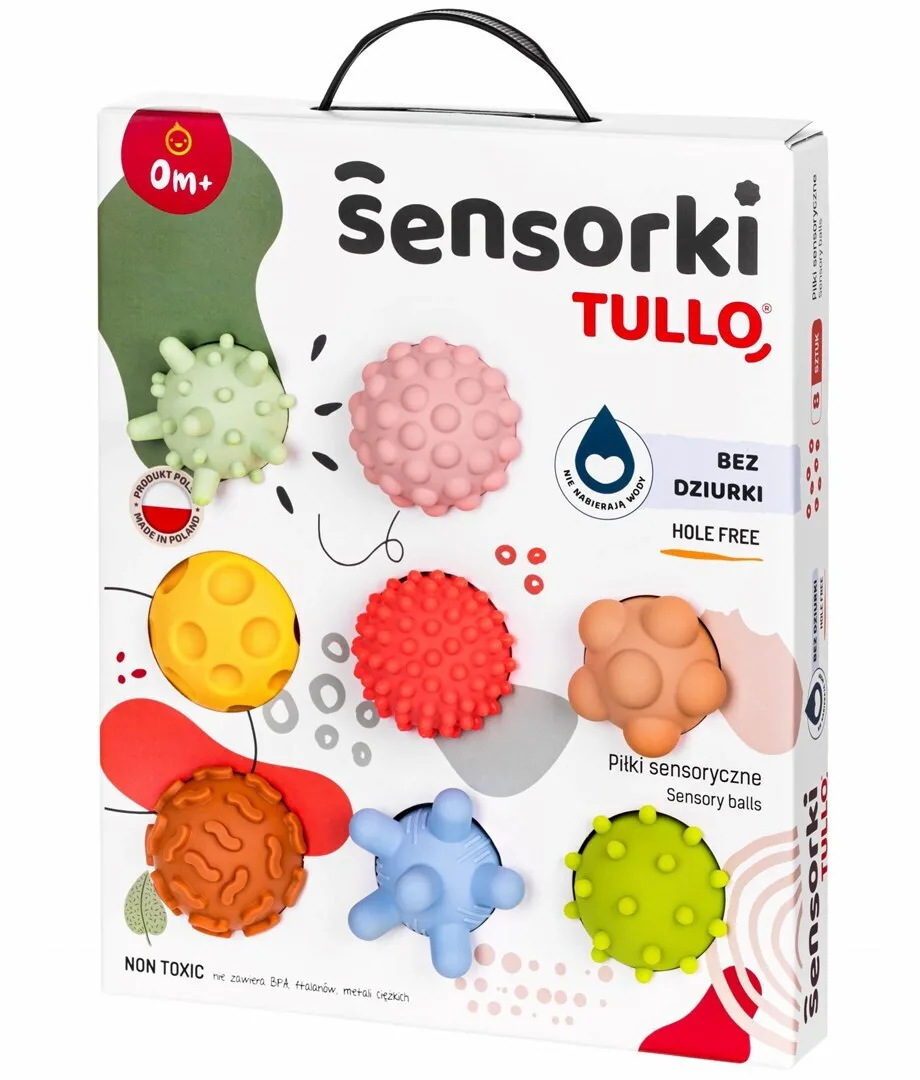 Tullo Sensory Balls Without Holes Pastel Colors 8 Pcs - Image 1