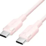 Vention Braided USB 2.0 Cable USB-C male - USB-C Ροζ 1m TRDPF