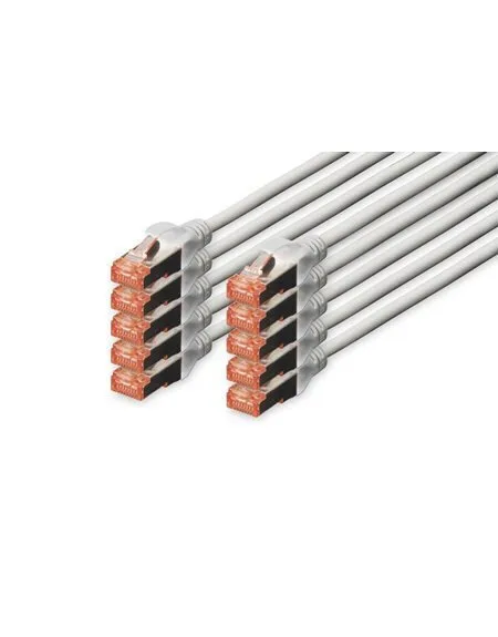 Digitus S/FTP Cat.6 (Gigabit) Καλώδιο Δικτύου Ethernet 0.5m Γκρι 10τμχ DK-1644-005-10 - Image 1