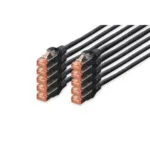 Digitus S/FTP Cat.6 (Gigabit) Καλώδιο Δικτύου Ethernet 2m Μαύρο 10τμχ DK-1644-020-BL-10