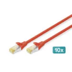 Digitus U/UTP Cat.6a (Gigabit) Καλώδιο Δικτύου Ethernet 3m Κίτρινο 10τμχ DK-1644-A-030-R-10