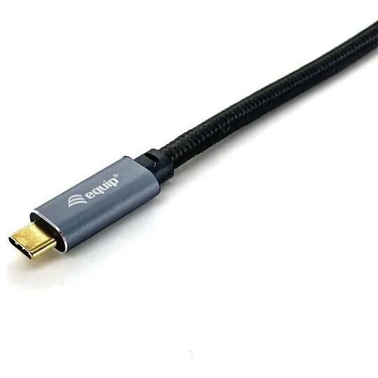 Equip Braided USB 3.2 Cable USB-C male - USB-C 100W PD Μαύρο 3m 128359 - Image 1