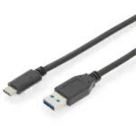 Digitus USB 3.1 Cable USB-C male - USB-A PD Μαύρο 1m AK-300146-010-S