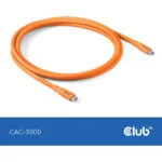 Club3D USB 2.0 Cable USB-C male - USB-C 240W PD Πορτοκαλί 2m