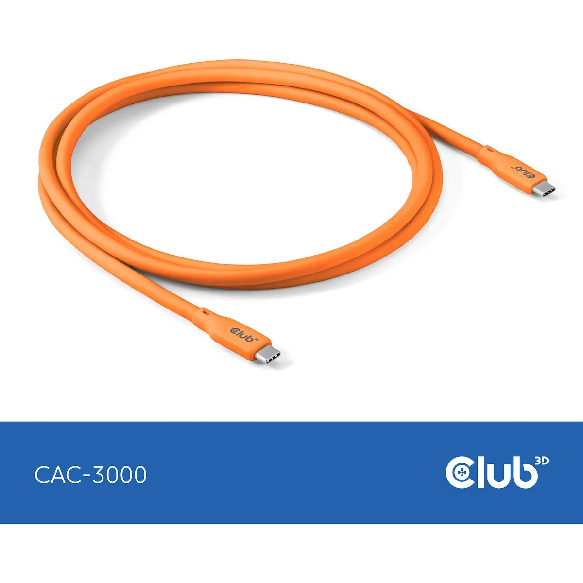 Club3D USB 2.0 Cable USB-C male - USB-C 240W PD Πορτοκαλί 2m - Image 1