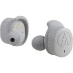 Audio Technica ATH-SPORT7TW In-ear Bluetooth Handsfree Ακουστικά με Θήκη Φόρτισης Γκρι