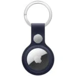 Apple FineWoven Key Ring Θήκη Μπρελόκ Δερμάτινη για AirTag Navy