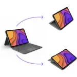 Logitech Folio Touch Flip Cover με Πληκτρολόγιο στα Αγγλικά US Γκρι (iPad Air 2013 9,7")