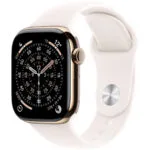 Apple Watch Series 11 Cellular Titanium 42mm Αδιάβροχο με eSIM και Παλμογράφο (Gold Titanium Case with Light Blush Sport Band - M/L)