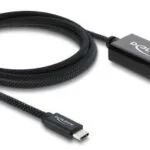 DeLock HDMI 2.0 Premium High Speed 4K 60Hz HDR Braided Cable HDMI male - USB-C male 2m Μαύρο 81704