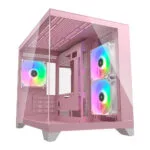 Cougar FV150 MINI Gaming Mini Tower Κουτί Υπολογιστή με Πλαϊνό Παράθυρο Ροζ