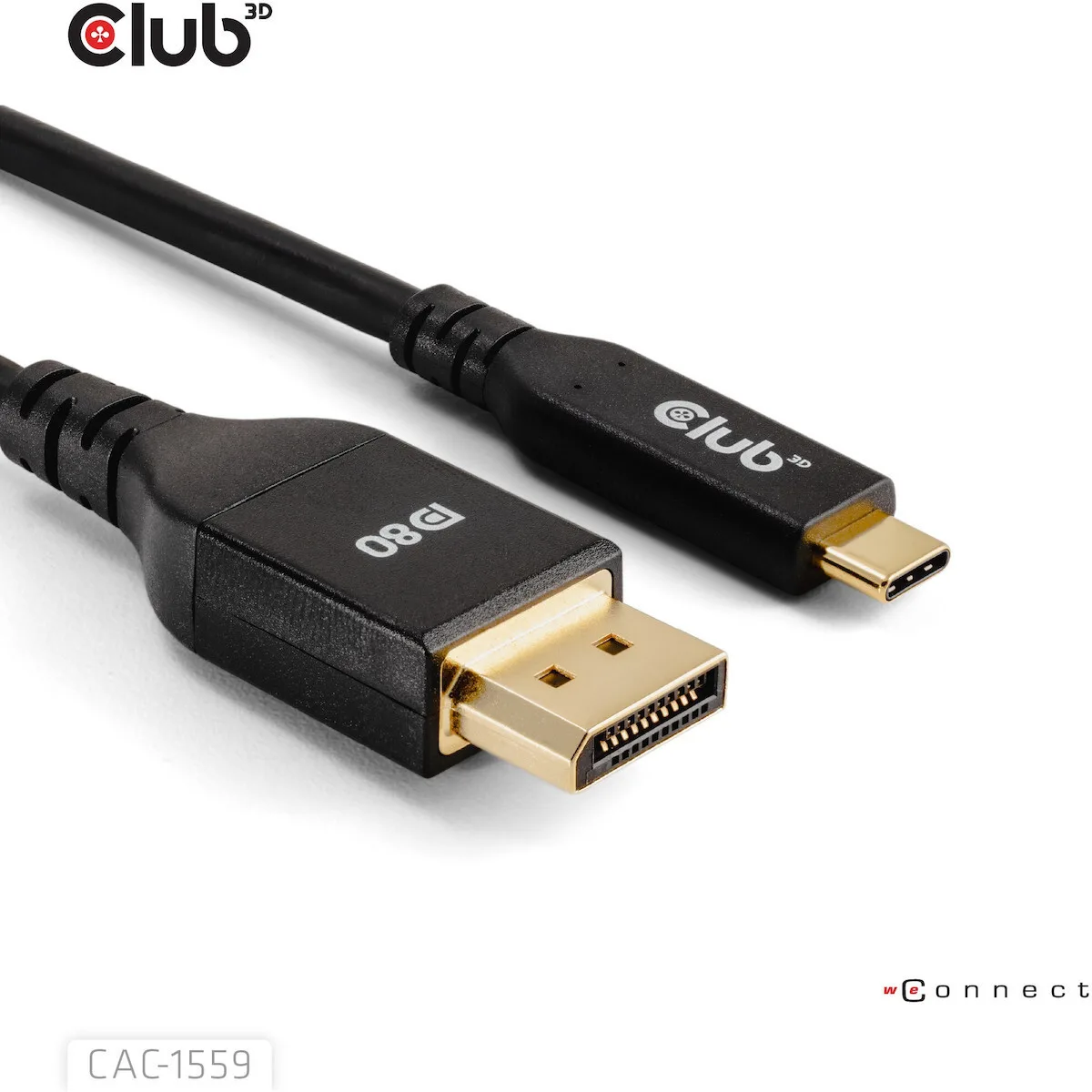 Club3D USB 2.0 Cable USB-C male - DisplayPort PD Μαύρο 1m CAC-1559 - Image 1