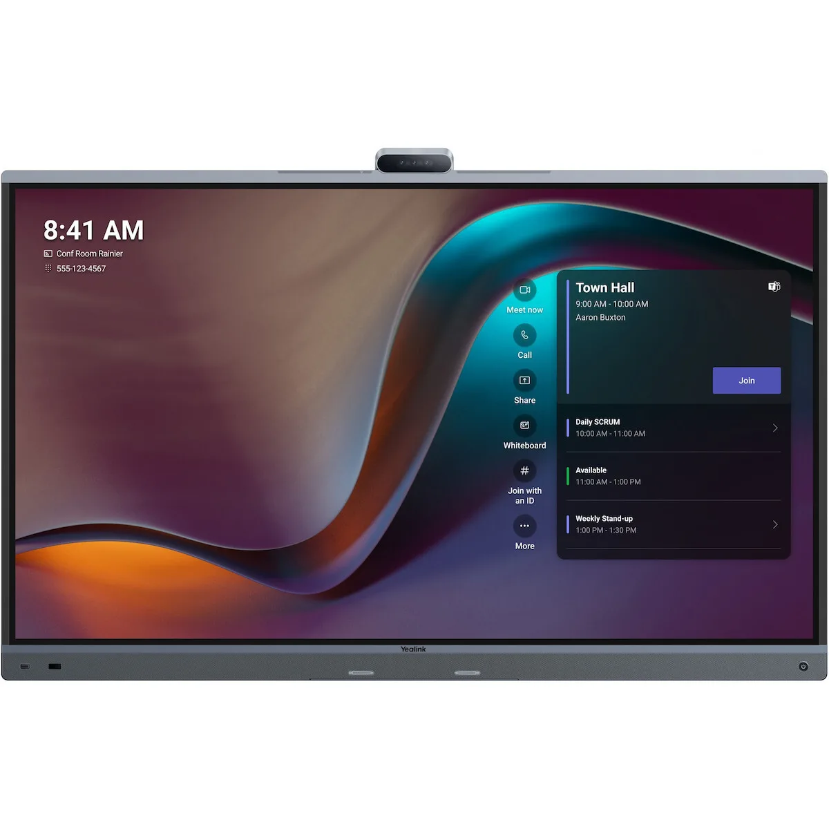 Yealink Meetingboard Pro Conference System 65" 165.1cm Lcd 4k/uhd Touchscreen Display Built-in Triple Camera 16 Mems Microphones Certified Microsoft Teams Zoom Hdmi Usb Lan - Image 1