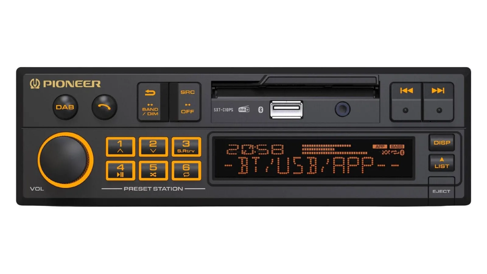 20251230160434_pioneer_ichosystima_aytokinitou_2din_bluetooth_usb_aux_sxt_c10ps.jpeg Pioneer Ηχοσύστημα Αυτοκινήτου 1DIN (Bluetooth/USB) SXT-C10PS - Image 1