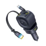 Baseus Φορτιστής Αυτοκινήτου 163W 7A Γρήγορης Φόρτισης με Θύρες: 2xType-C μαζί με Καλώδιο Type-C Μαύρο Χρώμα C0206500