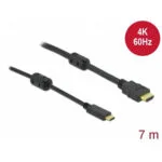 DeLock Active Cable HDMI male - HDMI male 7m Μαύρο 85973