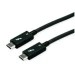 Roline Thunderbolt 4 Cable Roline 11.02.9043 Usb Type C Passive 8k 60hz 40gb 100w T-t 0.5m Black