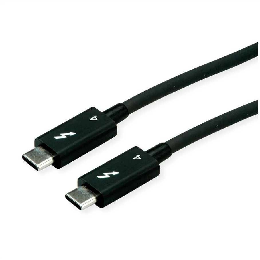 20260107094041_roline_thunderbolt_4_cable_roline_11_02_9043_usb_type_c_passive_8k_60hz_40gb_100w_t_t_0_5m_black.jpeg Roline Thunderbolt 4 Cable Roline 11.02.9043 Usb Type C Passive 8k 60hz 40gb 100w T-t 0.5m Black - Image 1