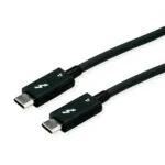 Roline Thunderbolt 4 Cable Roline 11.02.9046 Usb Type C Passive 8k 60hz 40gb 100w T-t 1m Black