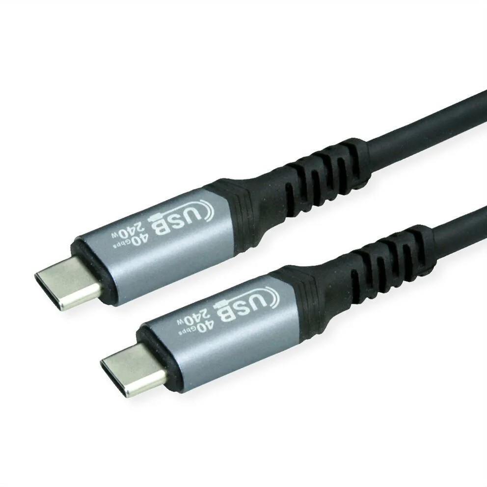 Roline Cable 11.99.9089 Usb C M To Usb C M 0.8m 240w Black - Image 1