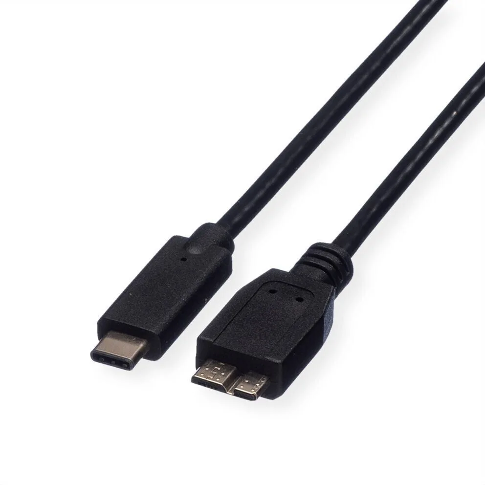 20260108102324_roline_cable_11_02_9006_usb_type_c_m_to_usb_micro_b_3_0_m_1m_black.jpeg Roline Cable 11.02.9006 Usb Type C M To Usb Micro B 3.0 M 1m Black - Image 1