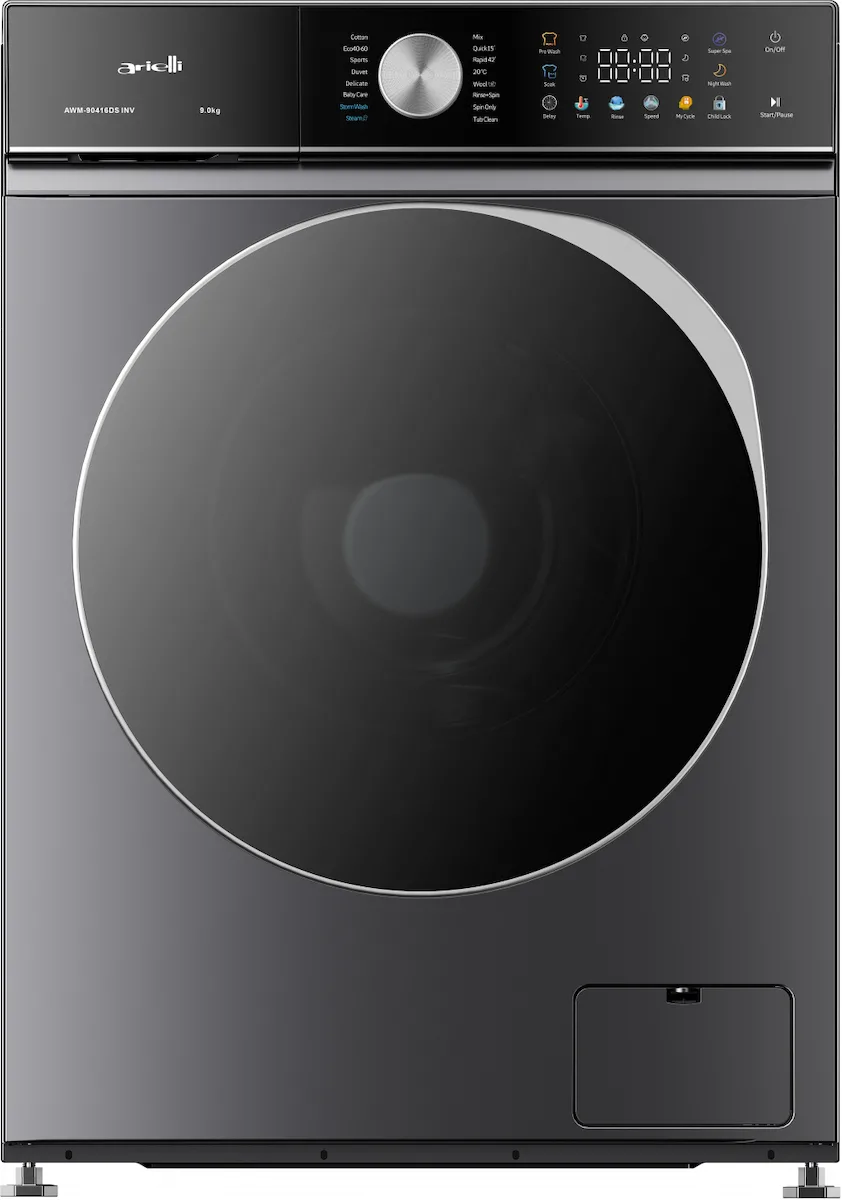 20260108110446_arielli_awm_90416ds_inv_plyntirio_rouchon_9kg_me_technologia_atmou_1400_strofon_gri_100152.jpeg Arielli AWM-90416DS INV Πλυντήριο Ρούχων 9kg με Τεχνολογία Ατμού 1400 Στροφών Γκρι 100152 - Image 1