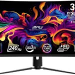 MSI MPG 321CURXDE QD-OLED HDR Curved Gaming Monitor 31.5" 4K 3840x2160 240Hz με Χρόνο Απόκρισης 0.03ms GTG