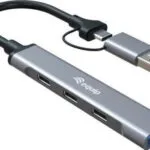 Equip Hub 4 Θυρών USB 3.2 με σύνδεση USB-A / USB-C Γκρι 128969