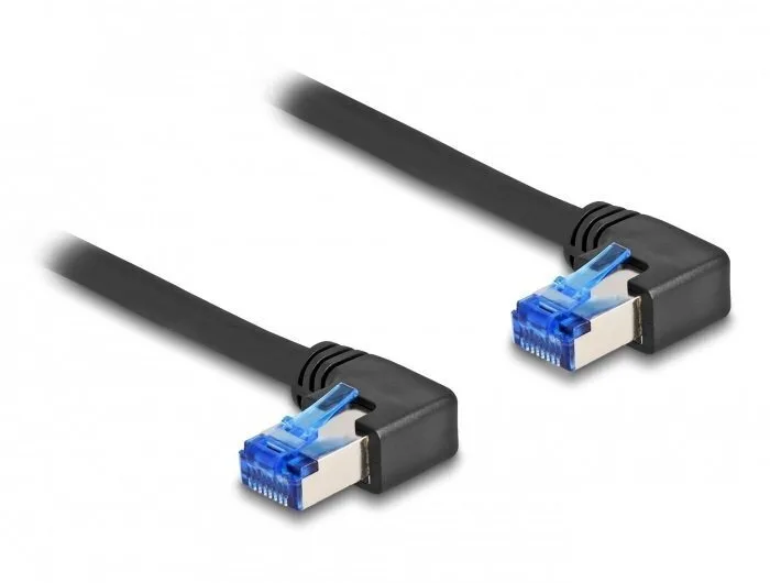 DeLock S/FTP Cat.6a (Gigabit) Καλώδιο Δικτύου Ethernet 1m Μαύρο - Image 1