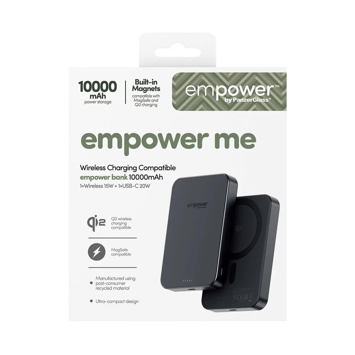 PanzerGlass Empower MagSafe 10000mAh 20W με Θύρα USB-C Μαύρο - Image 1