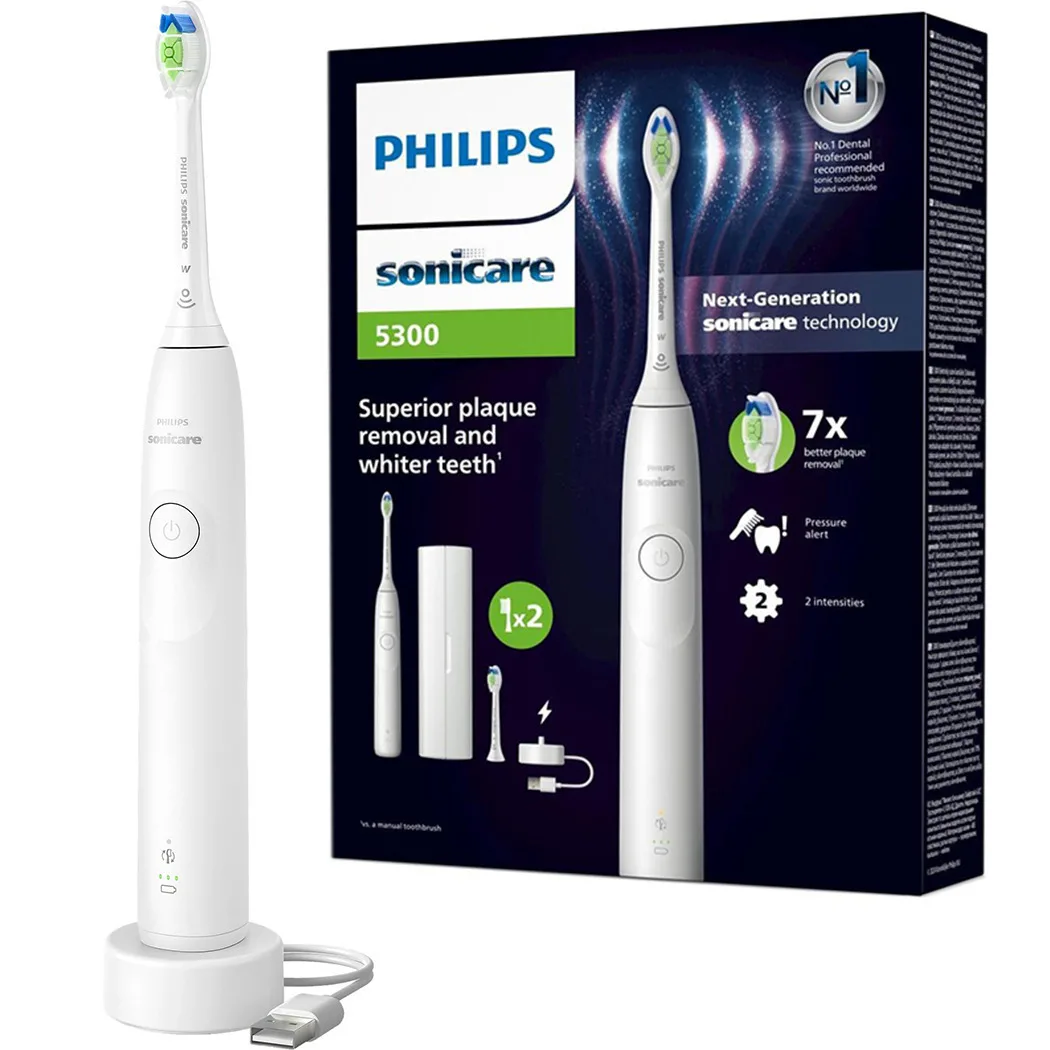 Philips Sonicare Ηλεκτρική Οδοντόβουρτσα με Αισθητήρα Πίεσης και Θήκη Ταξιδίου Λευκή - Image 1
