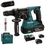 Makita Κρουστικό Σκαπτικό Πιστολέτο Μπαταρίας Brushless 18V 3x5Ah με Υποδοχή SDS Plus / Ταχείας DHR243RT3J