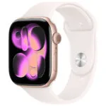 Apple Watch Series 11 Cellular Aluminium 42mm Αδιάβροχο με eSIM και Παλμογράφο (Rose Gold Aluminium Case with Light Blush Sport Band - M/L)