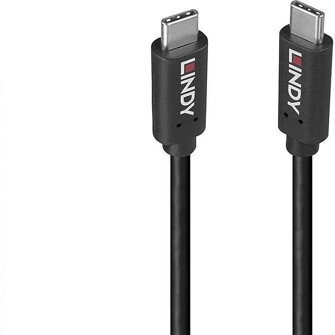 Lindy USB 2.0 Cable USB-C male - USB-C 100W PD Μαύρο 36976 - Image 1