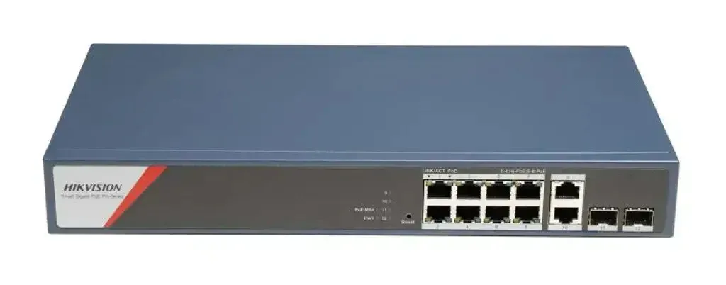 Hikvision DS-3E1512HP-SI-8P2T2F L2 Switch με 10 Θύρες Gigabit (1Gbps) Ethernet και 2 SFP Θύρες - Image 1
