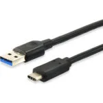 Equip USB 2.0 Cable USB-C male - USB-A Μαύρο 0.5m 128345