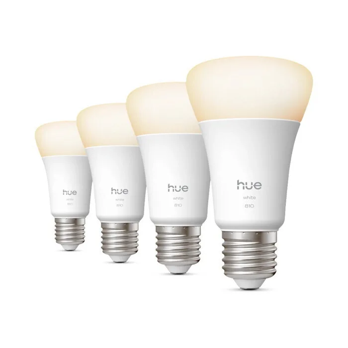 20260206130141_philips_hue_white_a60_smart_bulb_e27_810_lumen_warm_white_2700k_4_pack.jpeg Philips 'hue White A60' Smart Bulb E27 810 Lumen Warm White 2700k 4-pack - Image 1